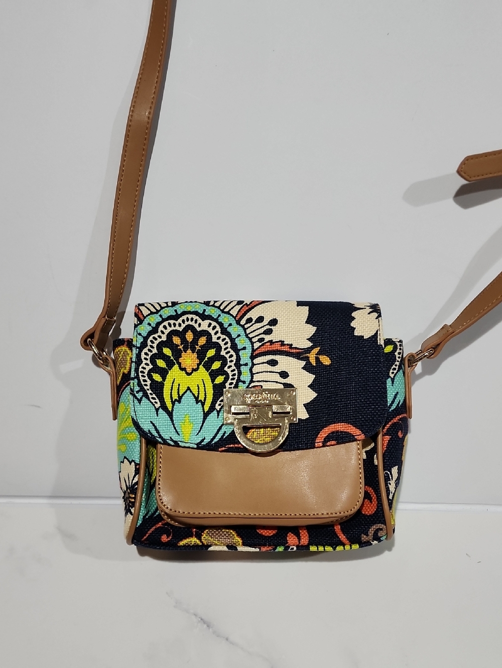 Spartina 449  Crossbody Natural Linen Bag